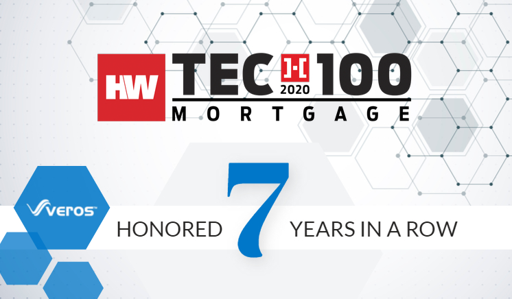 Veros Real Estate Solutions Honored with Seventh Consecutive Annual HW Tech100 Award from ‘HousingWire’