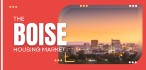 Aerial view of Boise Idaho housing market