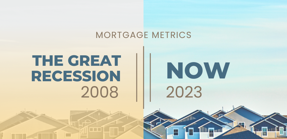 consumer mortgage metrics and view of houses