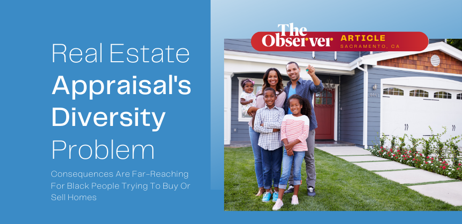 Image of African American family in front of house