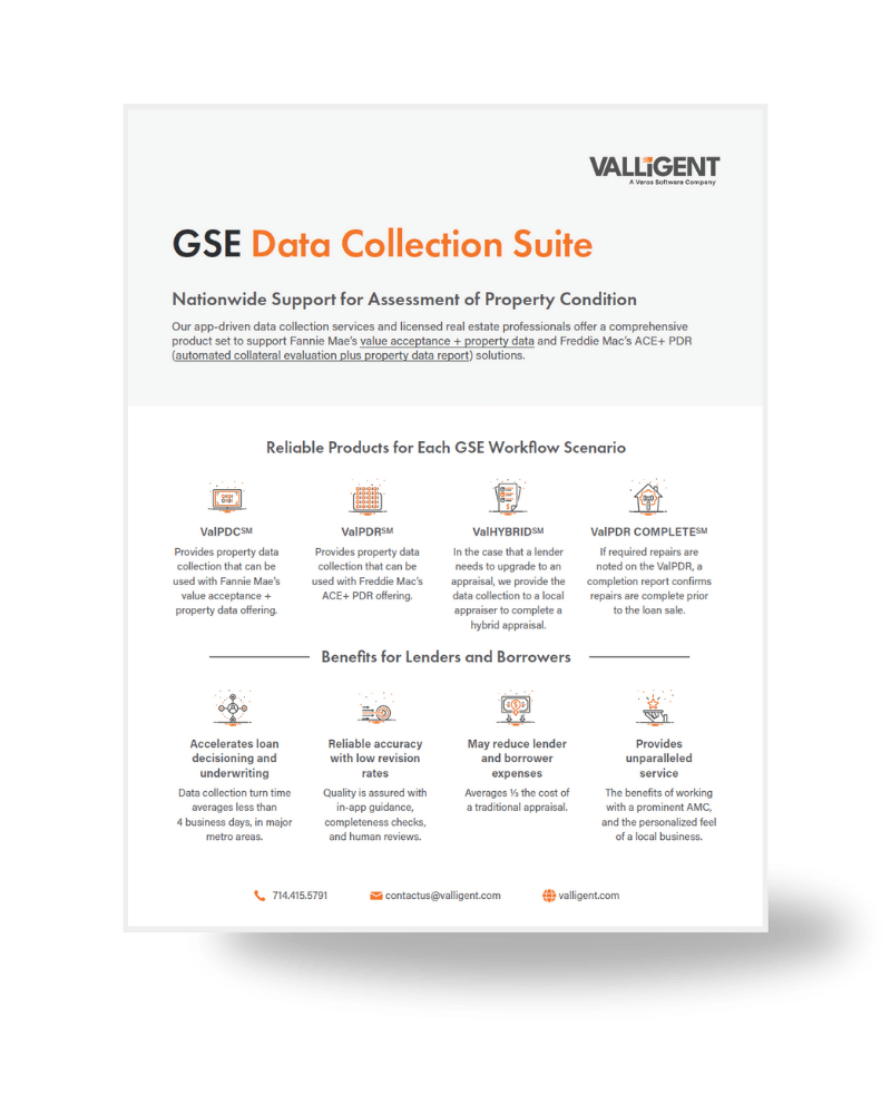 Cover of Valligent GSE Data Collection Suite