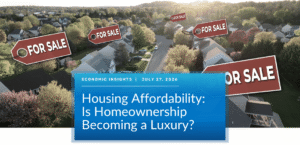 Aerial view of homes for sale